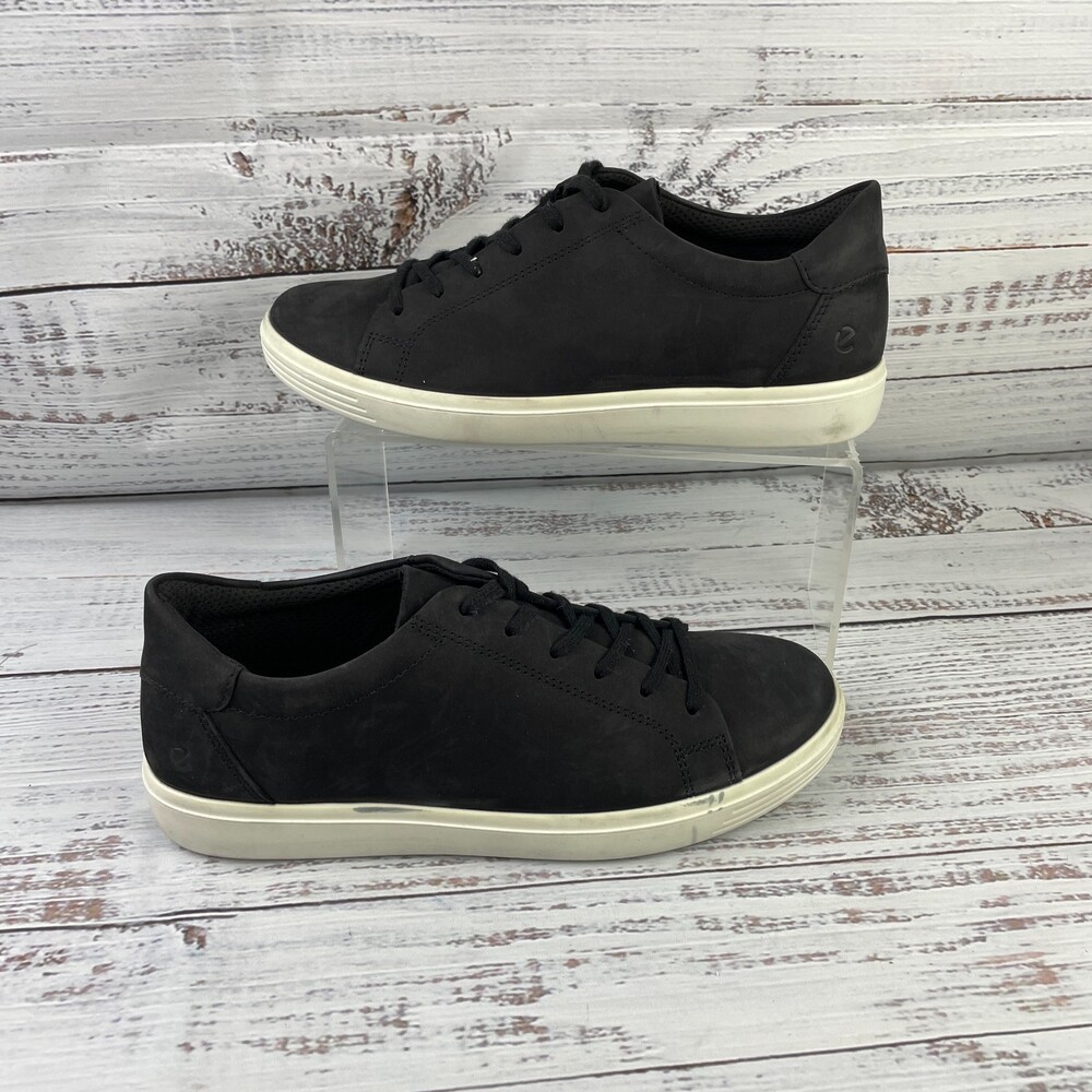 ECCO Soft 7 Womens 9-9.5 US 40 EU Low Top Sneakers Black Lace Up